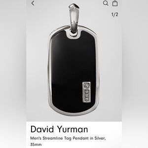 Authentic David Yurman pendant $400 firm Black Onyx